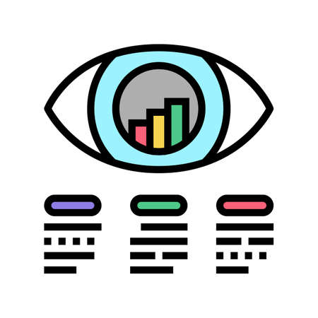 vision of business strategy color icon vector. vision of business strategy sign. isolated symbol illustrationのイラスト素材