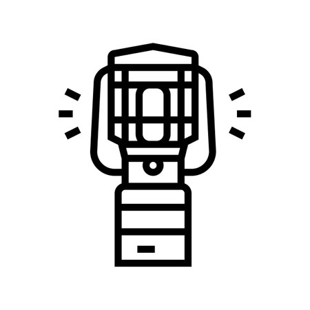 lantern device line icon vector. lantern device sign. isolated contour symbol black illustrationのイラスト素材