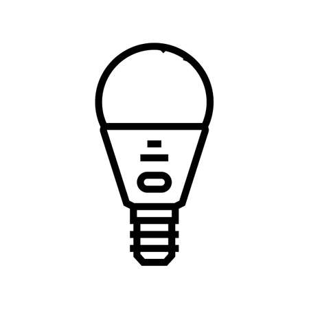 smart light bulb line icon vector. smart light bulb sign. isolated contour symbol black illustrationのイラスト素材