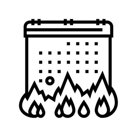 deadline project line icon vector. deadline project sign. isolated contour symbol black illustrationのイラスト素材