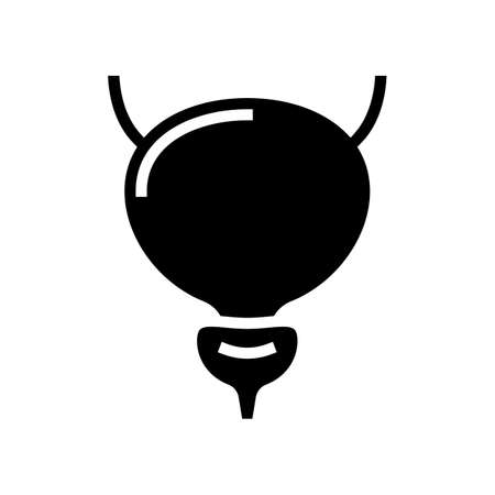 bladder human organ glyph icon vector. bladder human organ sign. isolated contour symbol black illustrationのイラスト素材