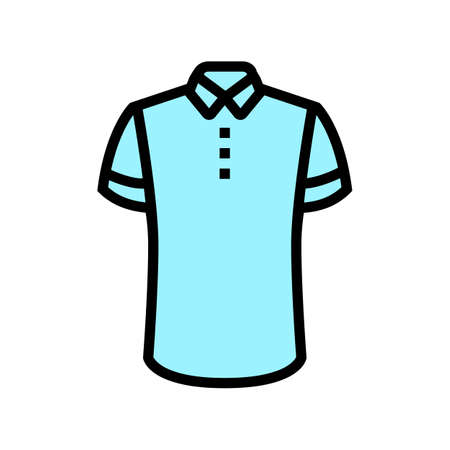polo fabric clothing color icon vector. polo fabric clothing sign. isolated symbol illustrationのイラスト素材