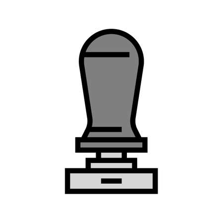 tamper coffee tool color icon vector. tamper coffee tool sign. isolated symbol illustrationのイラスト素材
