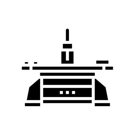 table saw glyph icon vector. table saw sign. isolated contour symbol black illustrationのイラスト素材