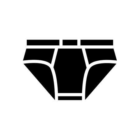 underwear clothing glyph icon vector. underwear clothing sign. isolated contour symbol black illustrationのイラスト素材