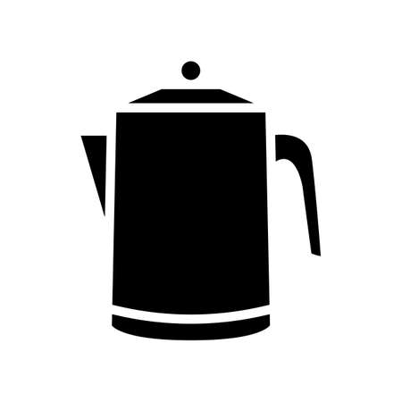 percolator coffee make equipment glyph icon vector. percolator coffee make equipment sign. isolated contour symbol black illustrationのイラスト素材
