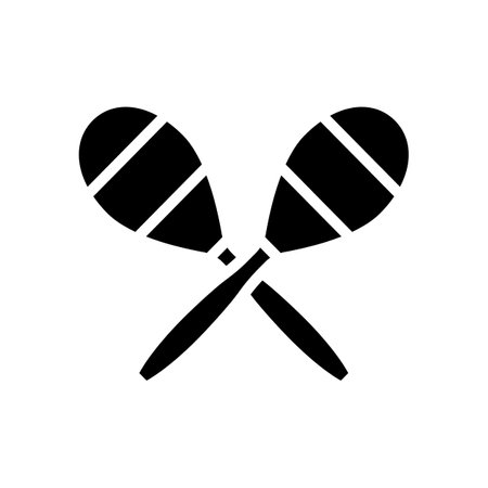 maracas carnival musician instrument glyph icon vector. maracas carnival musician instrument sign. isolated contour symbol black illustrationのイラスト素材