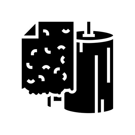 recycled paper glyph icon vector. recycled paper sign. isolated contour symbol black illustrationのイラスト素材