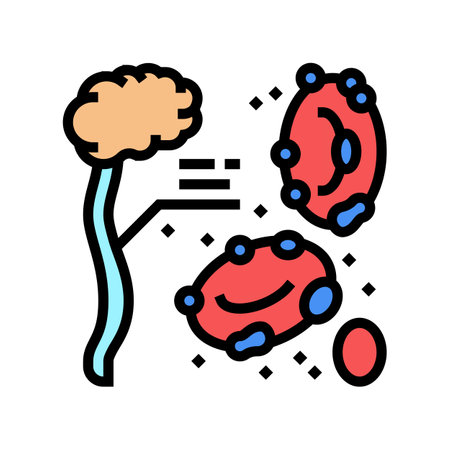 sideroblastic anemia sick color icon vector. sideroblastic anemia sick sign. isolated symbol illustrationのイラスト素材