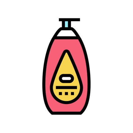 baby lotion cosmetic color icon vector. baby lotion cosmetic sign. isolated symbol illustrationのイラスト素材