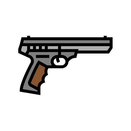 rimfire rifle color icon vector. rimfire rifle sign. isolated symbol illustrationのイラスト素材
