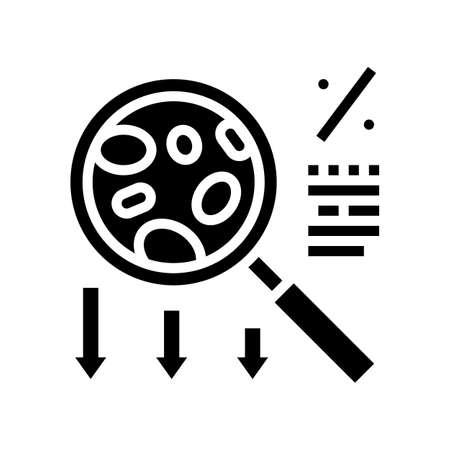 congenital dyserythropoietic anemia disease glyph icon vector. congenital dyserythropoietic anemia disease sign. isolated contour symbol black illustrationのイラスト素材