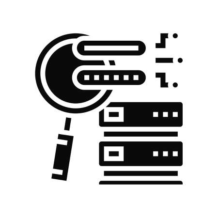 password attacks glyph icon vector. password attacks sign. isolated contour symbol black illustrationのイラスト素材