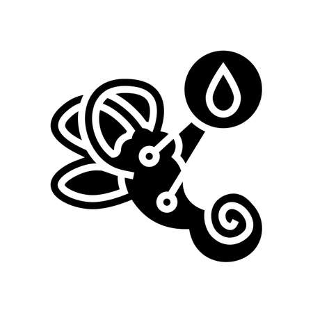 menieres symptom glyph icon vector. menieres symptom sign. isolated contour symbol black illustrationのイラスト素材