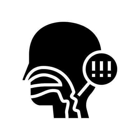 dysphagia disease glyph icon vector. dysphagia disease sign. isolated contour symbol black illustrationのイラスト素材