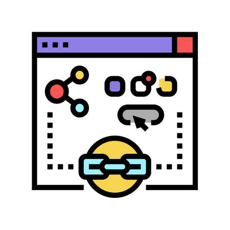 social sharing color icon vector. social sharing sign. isolated symbol illustrationのイラスト素材