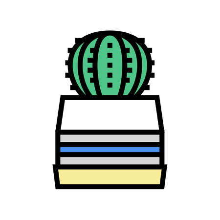 succulent plant color icon vector. succulent plant sign. isolated symbol illustrationのイラスト素材