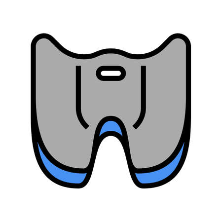 seat cushion color icon vector. seat cushion sign. isolated symbol illustrationのイラスト素材