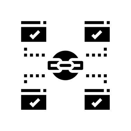 relevant outbound links glyph icon vector. relevant outbound links sign. isolated contour symbol black illustrationのイラスト素材