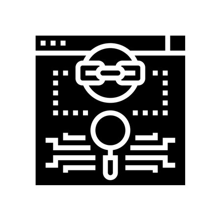 link estimation glyph icon vector. link estimation sign. isolated contour symbol black illustrationのイラスト素材