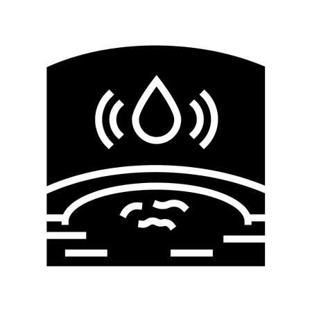swelling health medical problem glyph icon vector. swelling health medical problem sign. isolated contour symbol black illustrationのイラスト素材