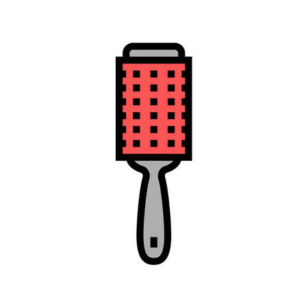 handle brush for housekeeping color icon vector. handle brush for housekeeping sign. isolated symbol illustrationのイラスト素材
