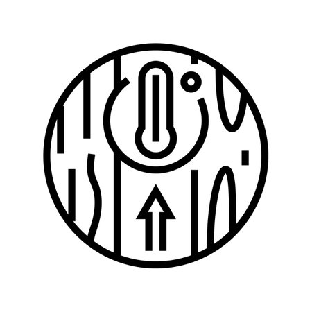 thermal insulation floor line icon vector. thermal insulation floor sign. isolated contour symbol black illustrationのイラスト素材