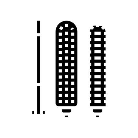 mop cleaning accessory for washing floor glyph icon vector. mop cleaning accessory for washing floor sign. isolated contour symbol black illustrationのイラスト素材