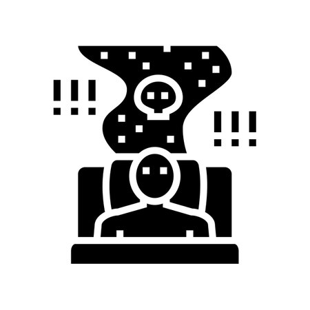 poor sleep habits glyph icon vector. poor sleep habits sign. isolated contour symbol black illustrationのイラスト素材