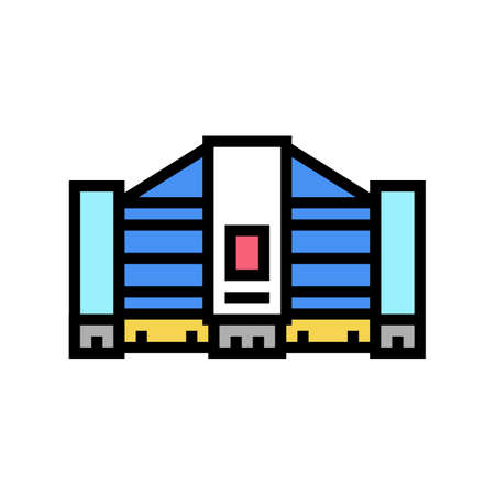 expo center color icon vector. expo center sign. isolated symbol illustrationのイラスト素材