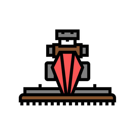 scythe farm equipment color icon vector. scythe farm equipment sign. isolated symbol illustrationのイラスト素材