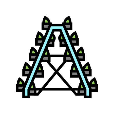 hydroponic farm machinery equipment color icon vector. hydroponic farm machinery equipment sign. isolated symbol illustrationのイラスト素材