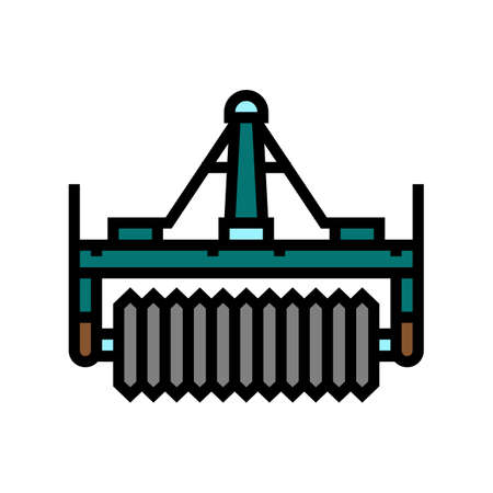 cultipacker farm equipment color icon vector. cultipacker farm equipment sign. isolated symbol illustrationのイラスト素材