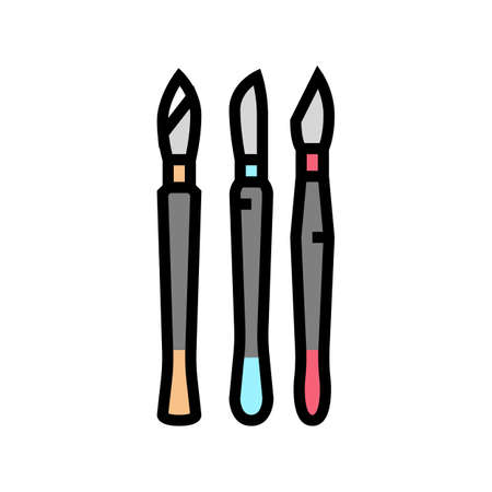 knife medical color icon vector. knife medical sign. isolated symbol illustrationのイラスト素材