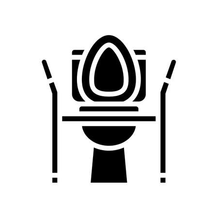 toilet seat medical glyph icon vector. toilet seat medical sign. isolated contour symbol black illustrationのイラスト素材