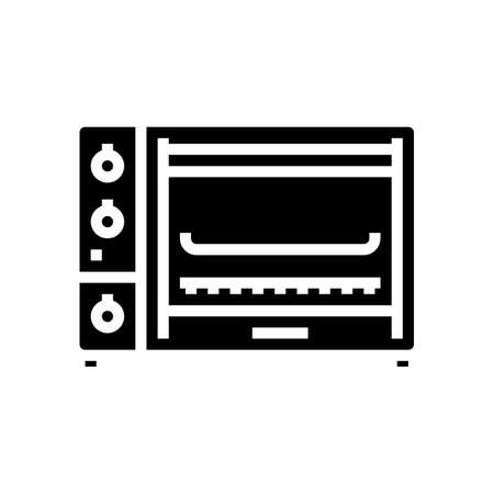 oven appliance glyph icon vector. oven appliance sign. isolated contour symbol black illustrationのイラスト素材