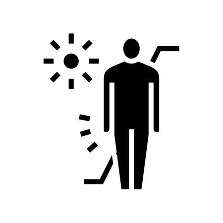 skin before and after tanning glyph icon vector. skin before and after tanning sign. isolated contour symbol black illustrationのイラスト素材