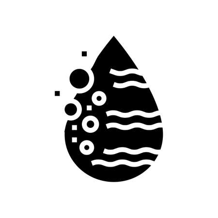 sparkling water glyph icon vector. sparkling water sign. isolated contour symbol black illustrationのイラスト素材