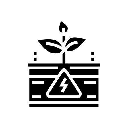 eco green energy glyph icon vector. eco green energy sign. isolated contour symbol black illustrationのイラスト素材