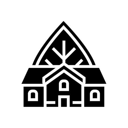 greenhouse building glyph icon vector. greenhouse building sign. isolated contour symbol black illustrationのイラスト素材