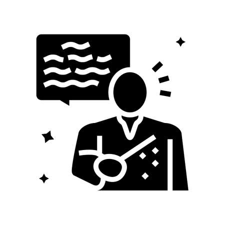 spell magic glyph icon vector. spell magic sign. isolated contour symbol black illustrationのイラスト素材