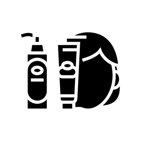 skin cosmetic glyph icon vector. skin cosmetic sign. isolated contour symbol black illustrationのイラスト素材