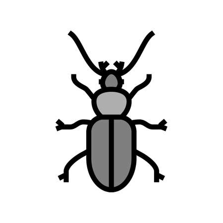 beetle insect color icon vector. beetle insect sign. isolated symbol illustrationのイラスト素材