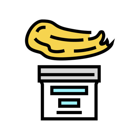lanolin wool wax color icon vector illustrationのイラスト素材