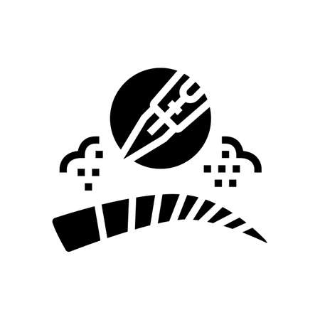 ombre brows glyph icon vector. ombre brows sign. isolated contour symbol black illustrationのイラスト素材