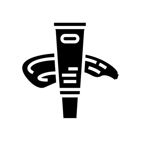 natural skin moisturizing glyph icon vector illustrationのイラスト素材