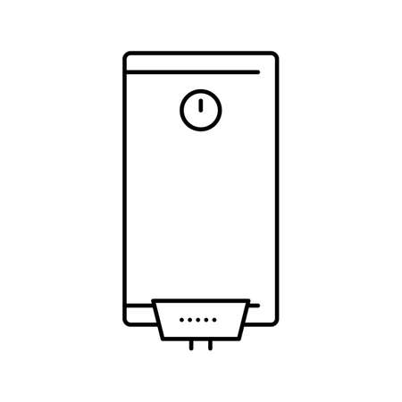 water heater line icon vector illustrationのイラスト素材