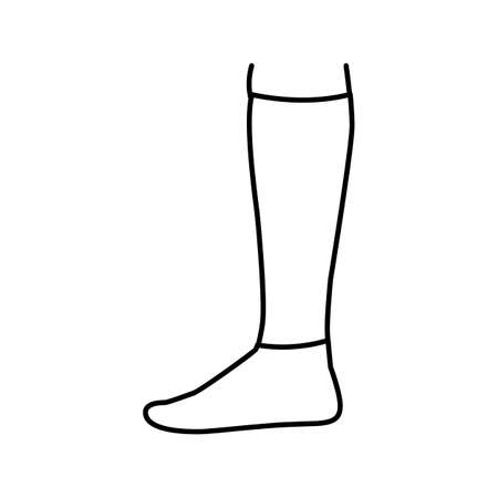 loose sock line icon vector isolated illustrationのイラスト素材