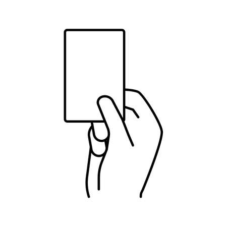 red card from arbitrator line icon vector illustrationのイラスト素材