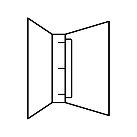 three-ring binder line icon vector illustrationのイラスト素材